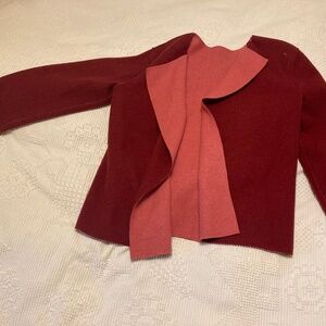 Reversible Light Pink/Burgundy Wool Jacket